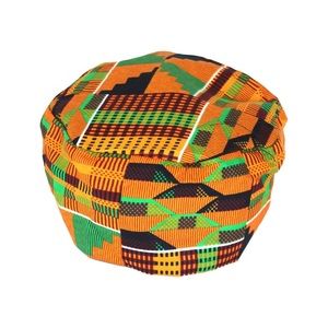 Kente Kufi Hat Unisex 100% Cotton One Size